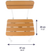 silla ducha efecto madera medidas asiento